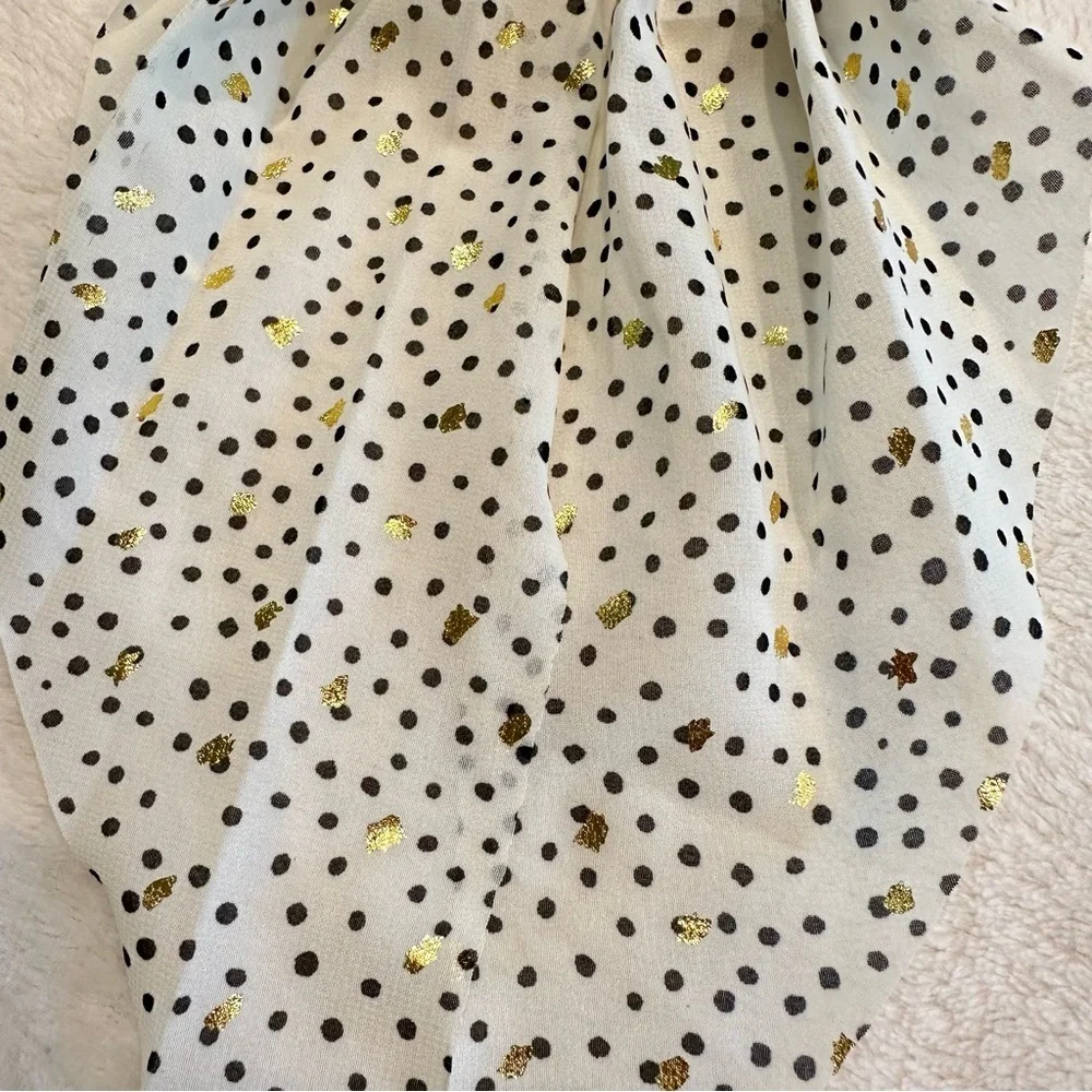 NWT Marta Scrunchie Bow White Sparkle Hair Tie